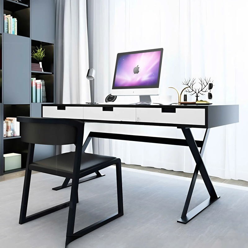 Bàn Làm Việc Chân Chữ X Có Hộc Kéo - BLV126