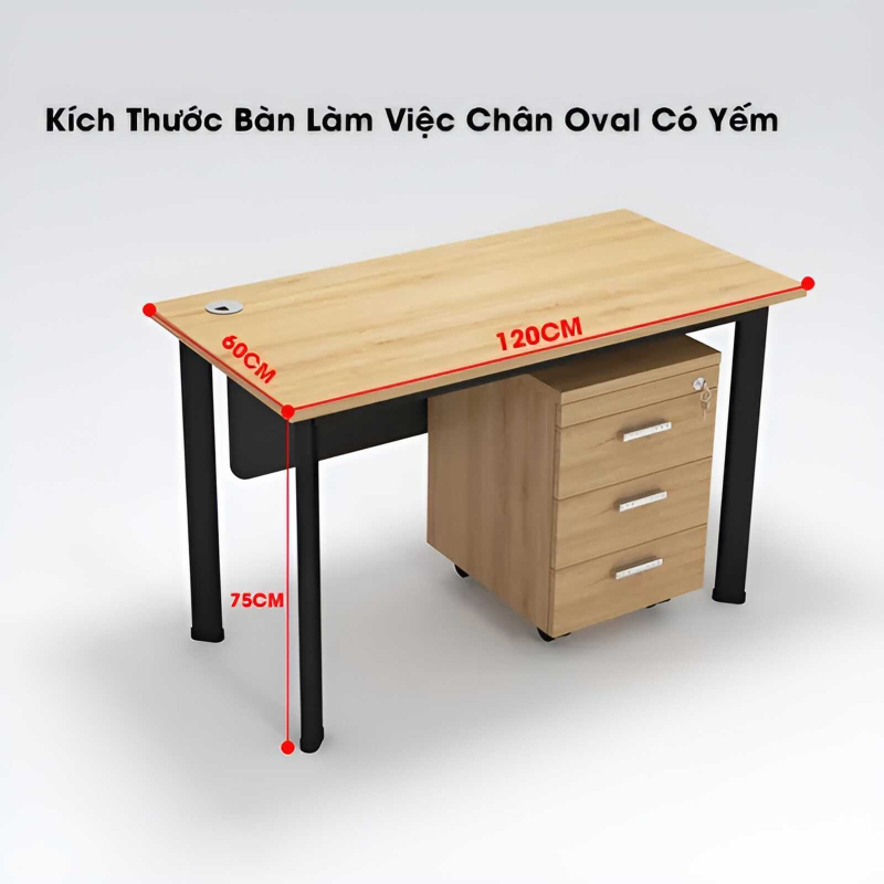 Bàn Làm Việc Văn Phòng Có Yếm - BLV36