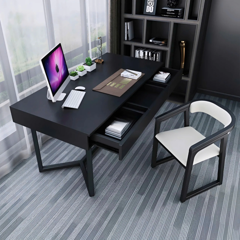 Bàn Làm Việc Chân Sắt Hộc Kéo Tiện Lợi - BLV127