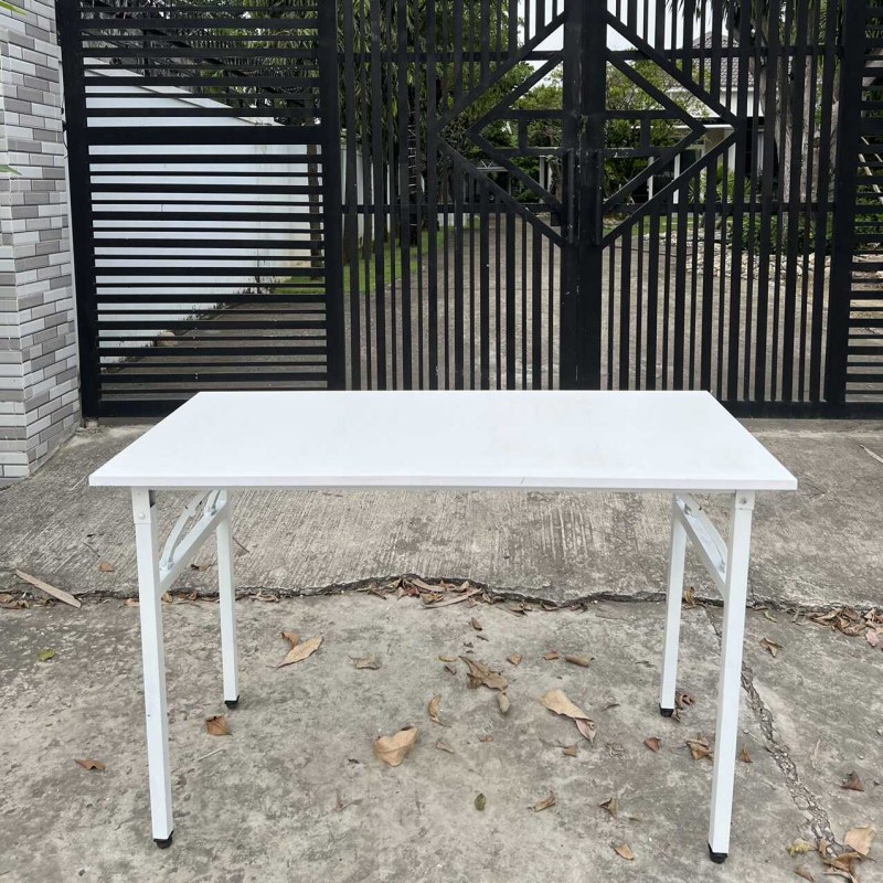 Bàn Làm Việc Văn Phòng Chân Gấp Khung Trắng - BLV12