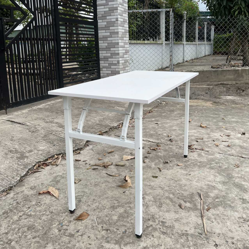 Bàn Làm Việc Văn Phòng Chân Gấp Khung Trắng - BLV12