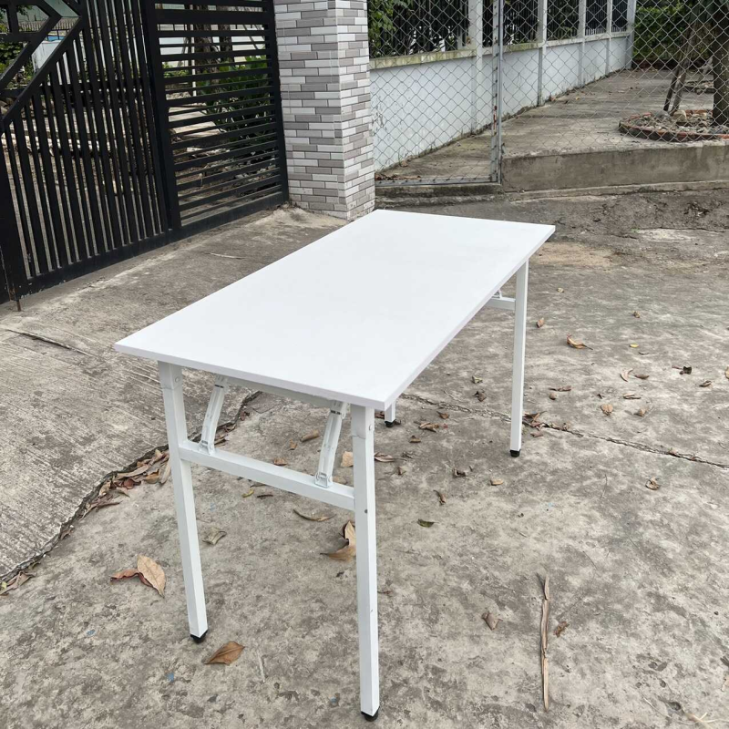 Bàn Làm Việc Văn Phòng Chân Gấp Khung Trắng - BLV12