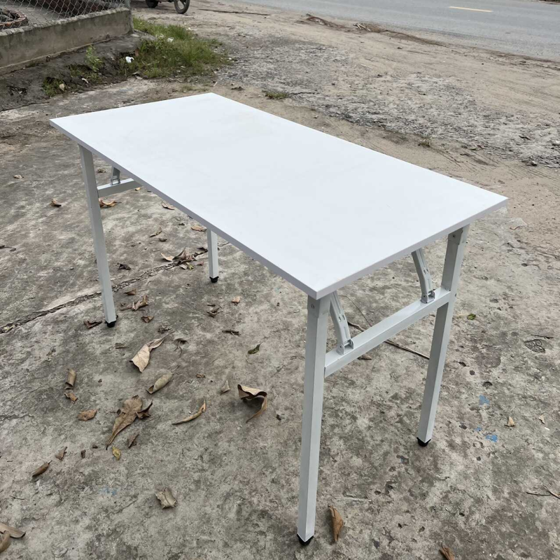 Bàn Làm Việc Văn Phòng Chân Gấp Khung Trắng - BLV12