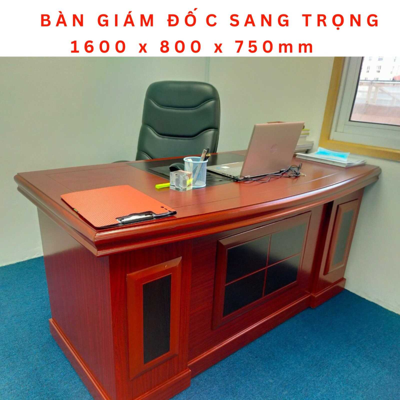 Bàn Văn Phòng Giám Đốc Không Hộc 1m6 - BGĐ27