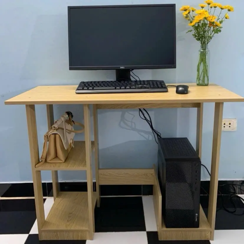 Bàn Làm Việc Gỗ Có Kệ 2 Tầng Tiện Ích - BG76