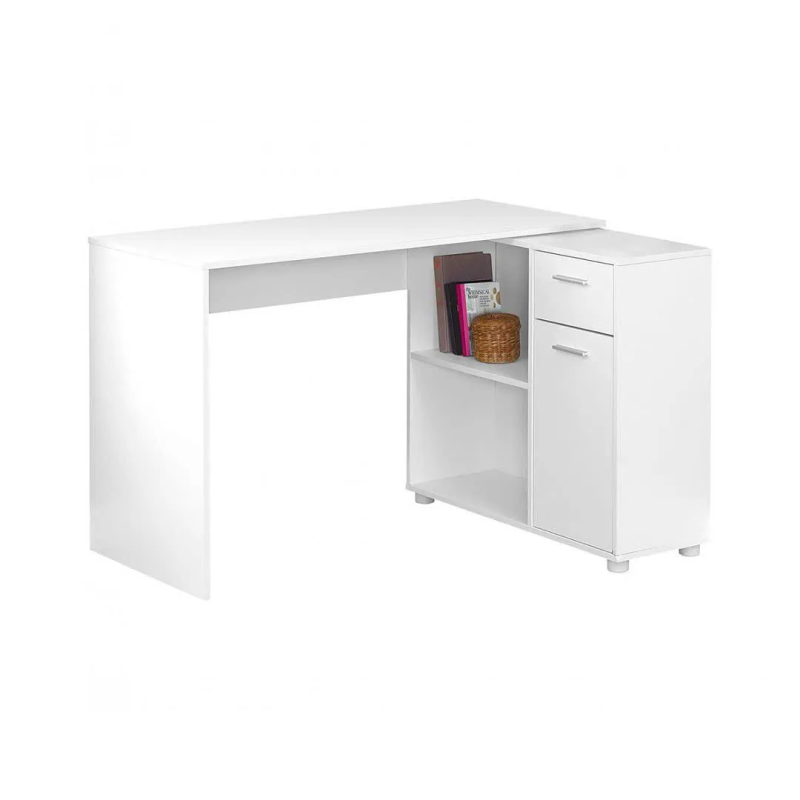 Bàn Làm Việc Gỗ Góc Kèm Tủ Và Kệ Mở - BG70