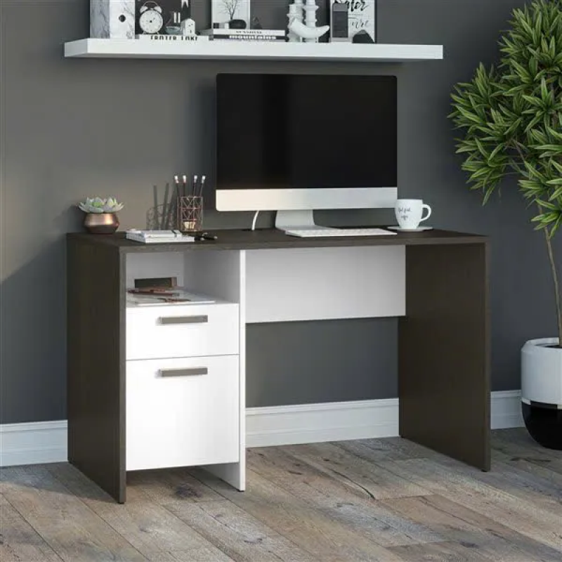 Bàn Làm Việc Gỗ Kèm Hộc Tủ Hai Ngăn Linh Hoạt - BG66