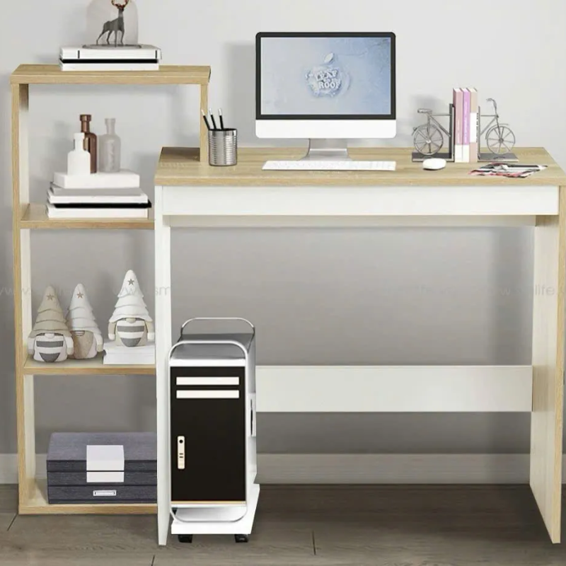 Bàn Làm Việc Gỗ Kèm Kệ Sách 3 Tầng Góc Trái - BG79