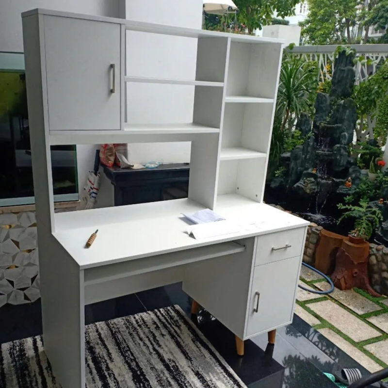 Bàn Làm Việc Gỗ Kèm Kệ Sách Linh Hoạt - BG62