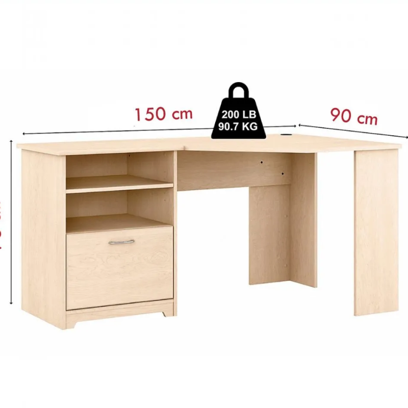 Bàn Làm Việc Gỗ Kèm Kệ Sách Và Ngăn Kéo Tiện Lợi - BG77