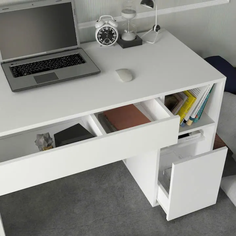 Bàn Làm Việc Gỗ Kèm Kệ Trang Trí 2 Bên Hiện Đại - BG78