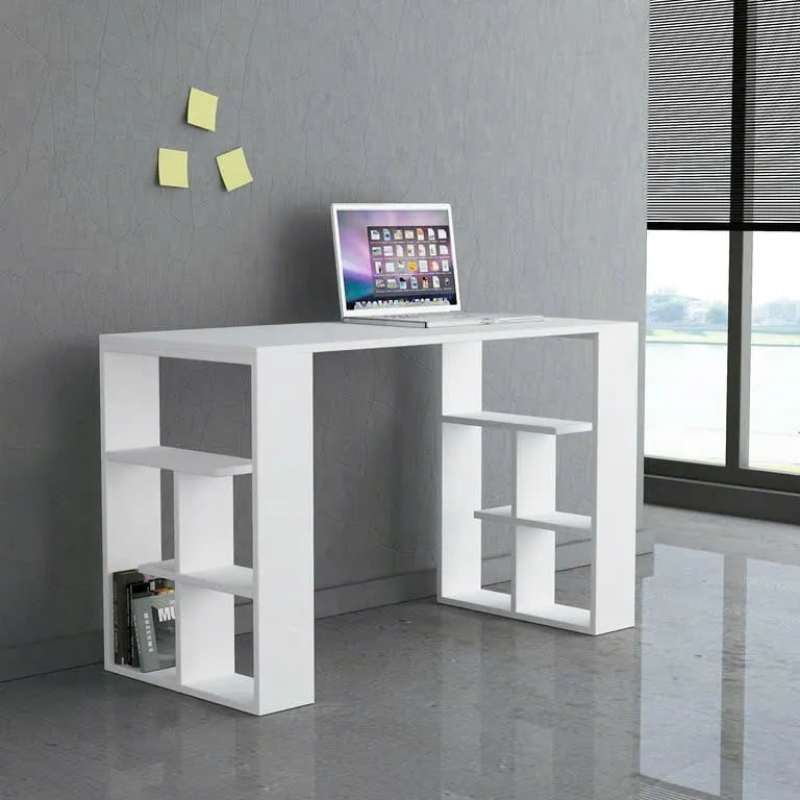 Bàn Làm Việc Gỗ Thiết Kế Tối Giản Kèm Kệ Lưu Trữ - BG59