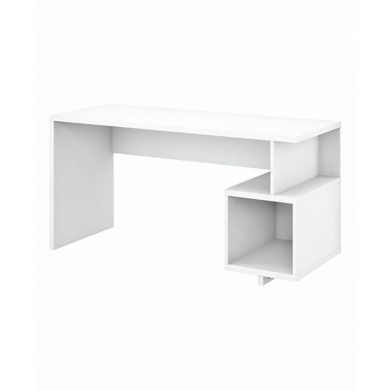 Bàn Làm Việc Gỗ Thiết Kế Tối Giản Kèm Kệ Vuông - BG73