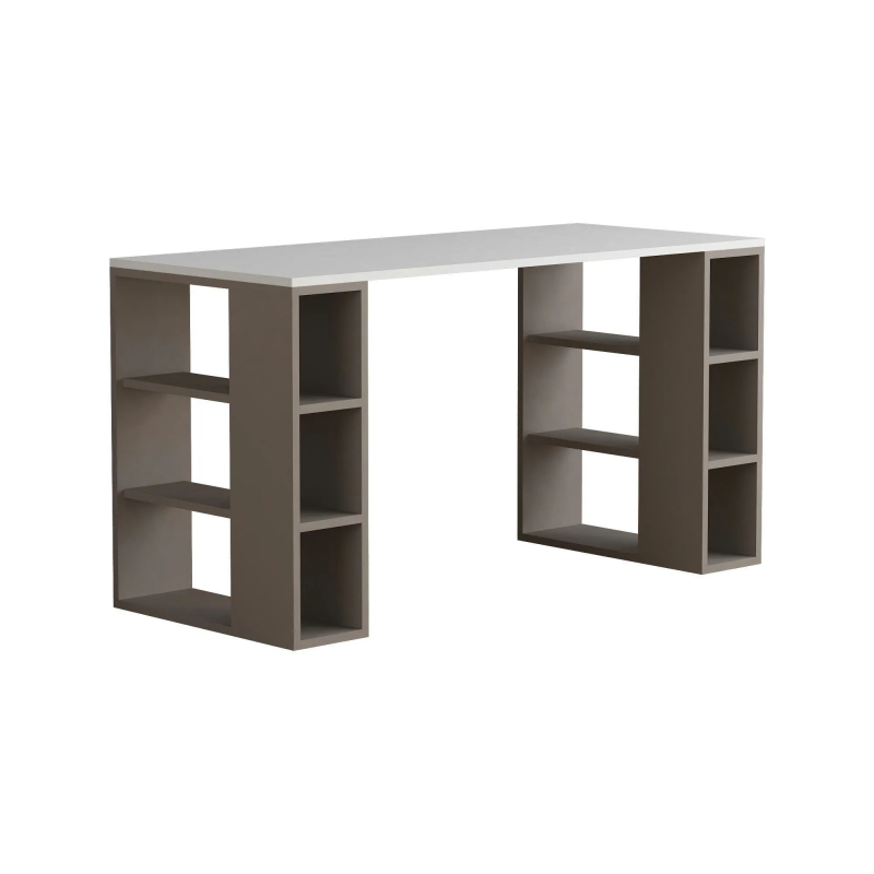 Bàn Làm Việc Gỗ Tích Hợp Kệ Sách Hai Bên - BG58
