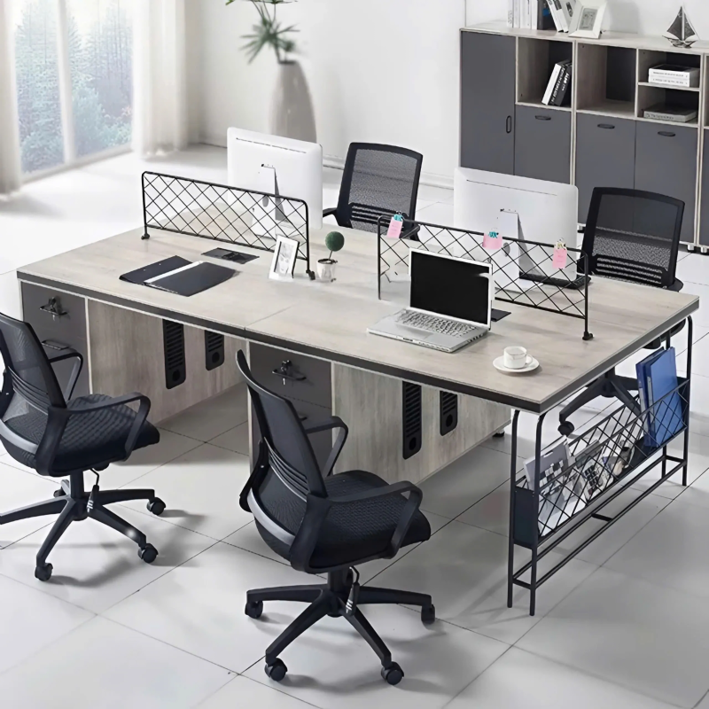 Cụm Bàn Nhóm 4 Người Hiện Đại Có Hộc Tủ - BC70