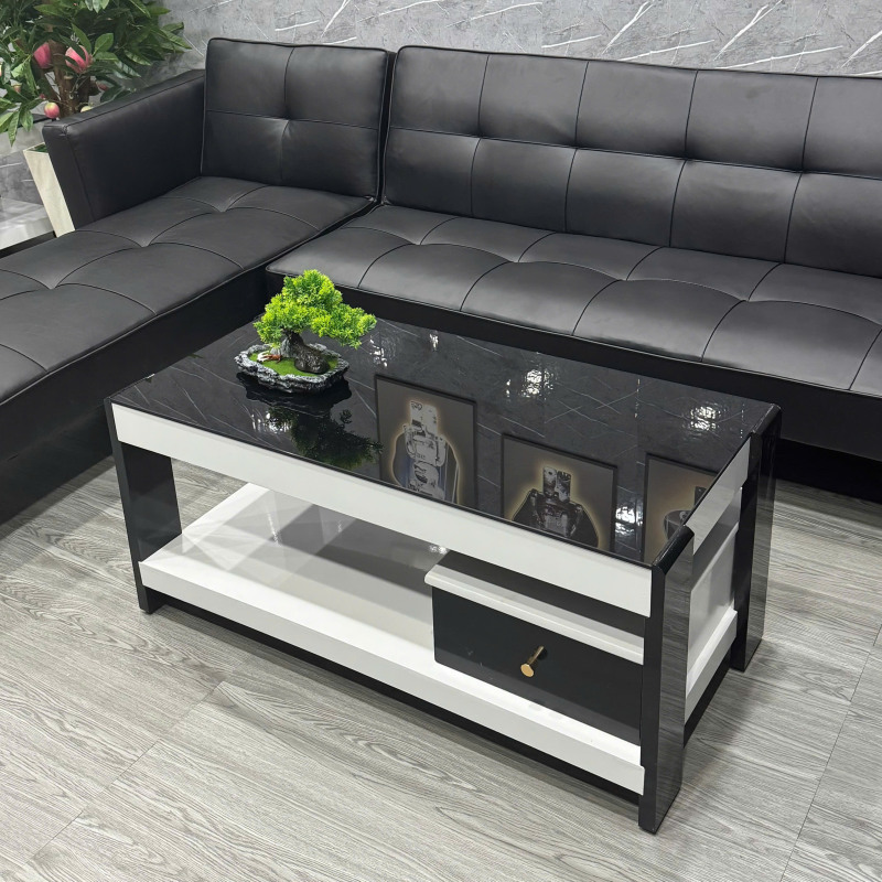 Bàn Trà Sofa Mặt Kiếng Có Hộc Kéo Sang Trọng - BT28