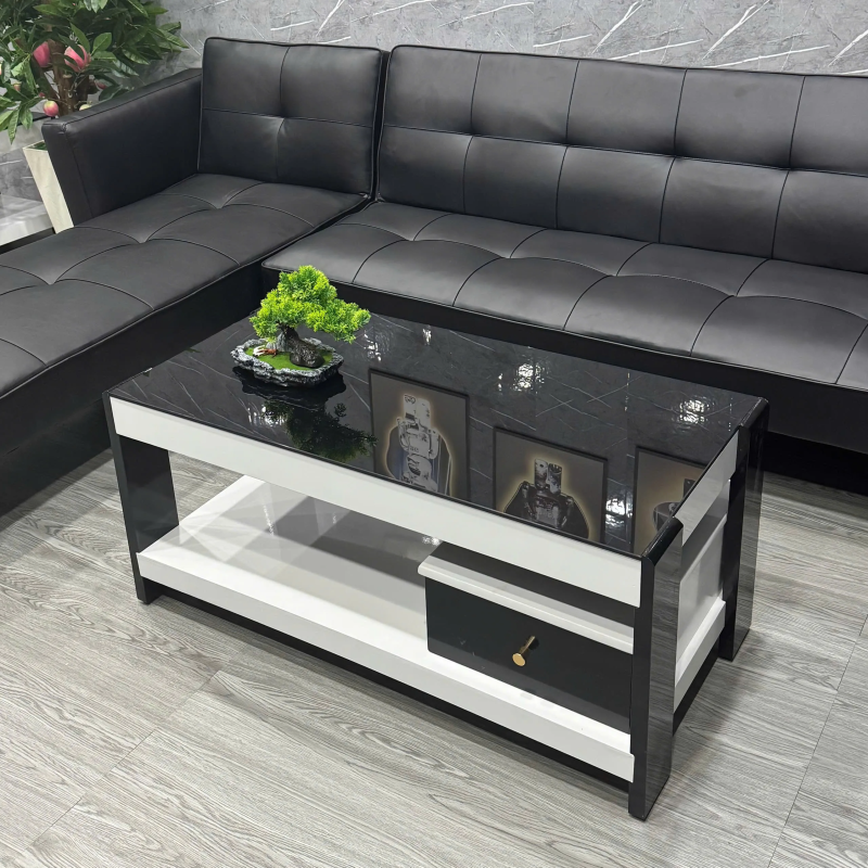 Bàn Trà Sofa Mặt Kiếng Có Hộc Kéo Sang Trọng - BT28