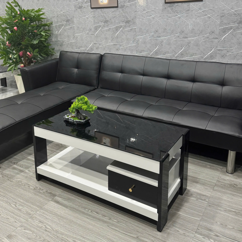 Bàn Trà Sofa Mặt Kiếng Có Hộc Kéo Sang Trọng - BT28