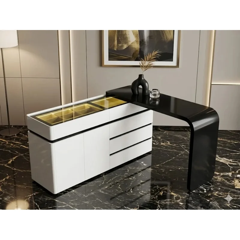 Bàn Trang Điểm Cao Cấp Thiết Kế Tủ Kính Sang Trọng - BTD42