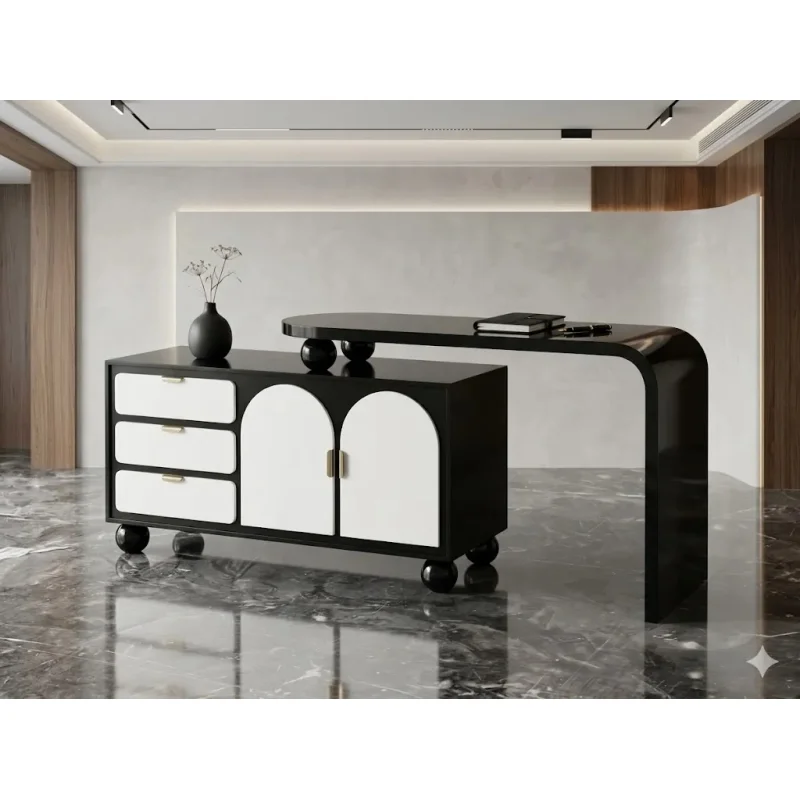 Bàn Trang Điểm Phối Màu Đen Trắng Sang Trọng - BTD45