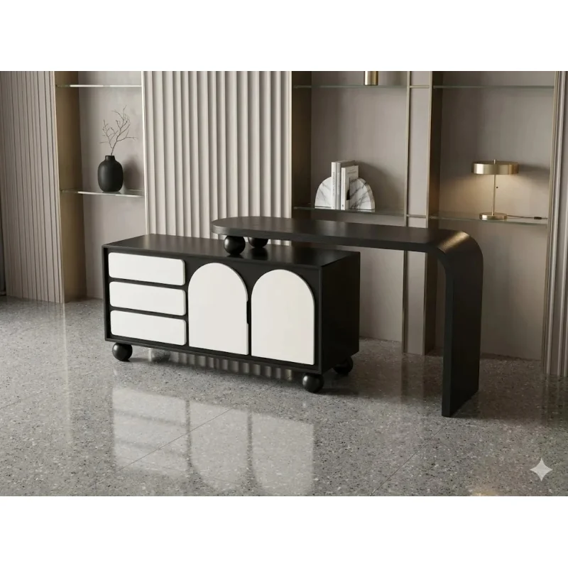 Bàn Trang Điểm Phối Màu Đen Trắng Sang Trọng - BTD45