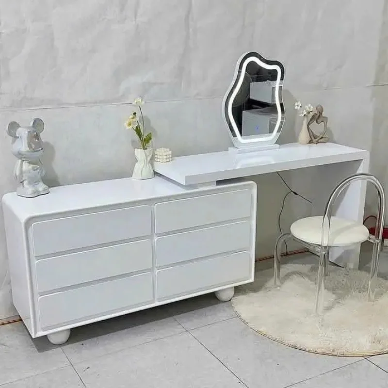 Bàn Trang Điểm Kèm Tủ 6 Ngăn Chân Cầu Hiện Đại - BTD20