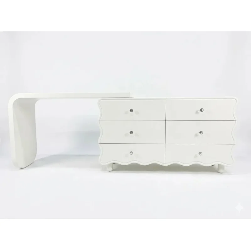 Bàn Trang Điểm Thiết Kế Tủ Lưu Trữ Uốn Lượn Hiện Đại - BTD25