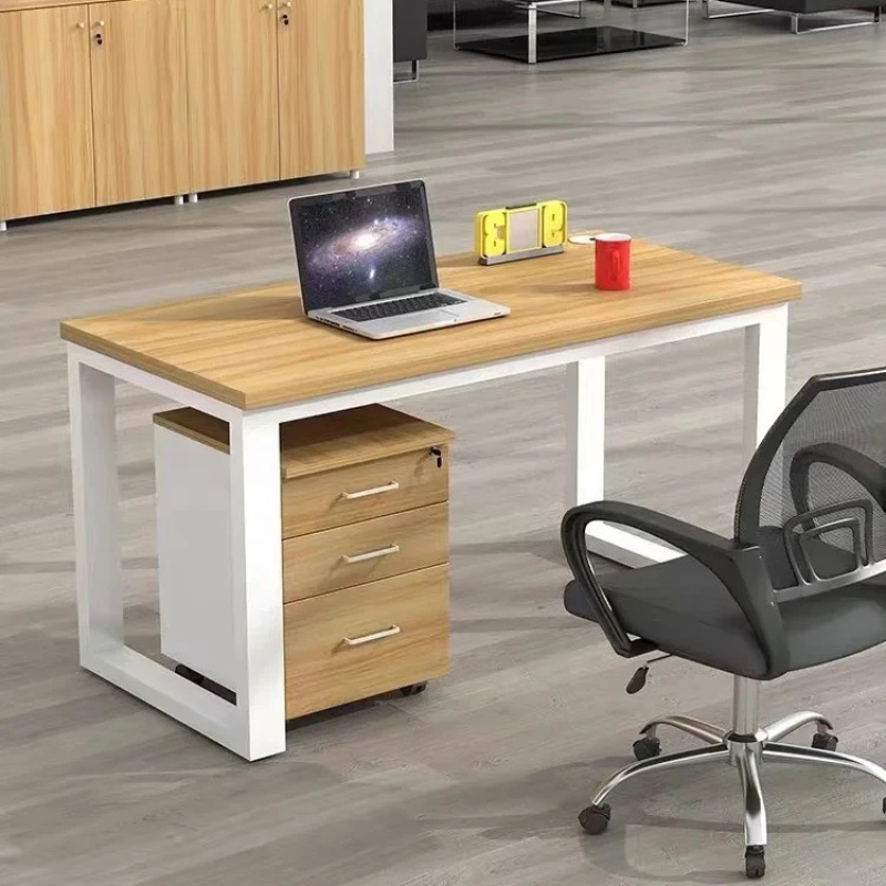 Bàn Văn Phòng Làm Việc Chân Sắt Chữ U Có Hộc - BLV16
