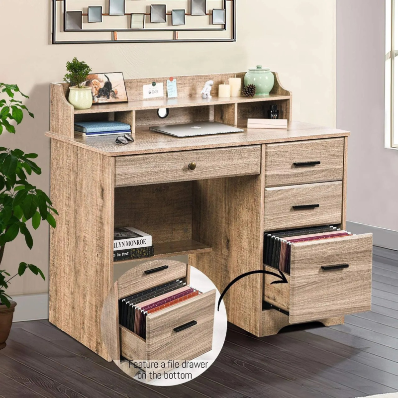 Bàn Làm Việc Gỗ MDF Có Hộc - BG26