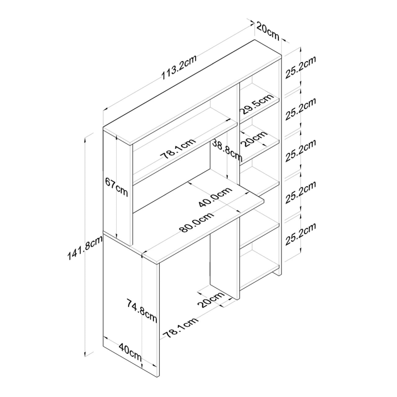 Bàn Học Sinh Kệ Gỗ - BG38