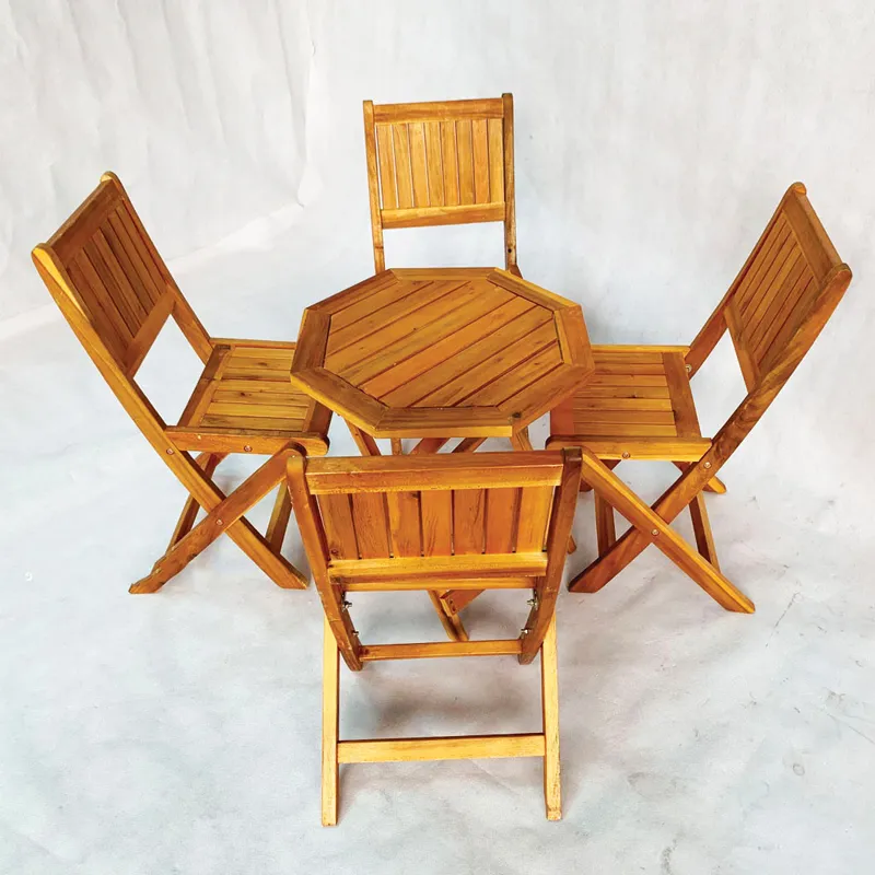 Bộ Bàn Ghế Tiếp Khách 4 Ghế Bàn Tròn Gấp Gọn - BGCF3