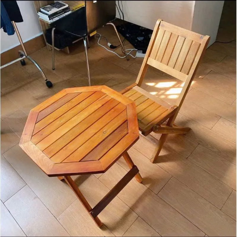 Bộ Bàn Ghế Tiếp Khách 4 Ghế Bàn Tròn Gấp Gọn - BGCF3