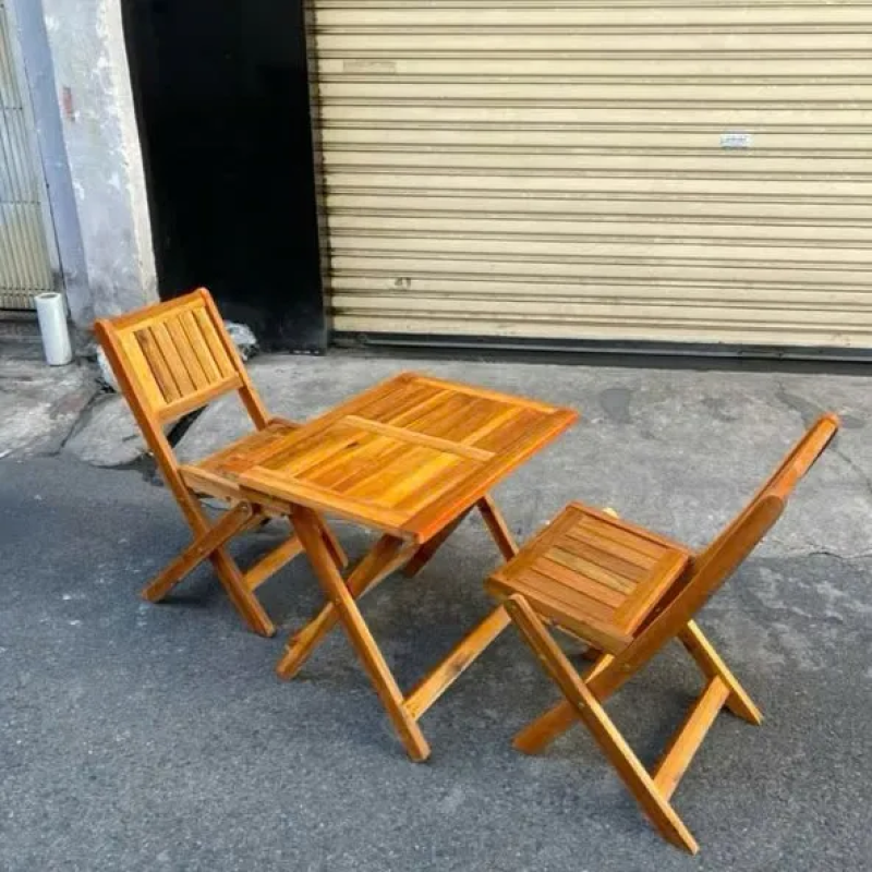 Bộ Bàn Ghế Tiếp Khách 4 Ghế Gấp Gọn Bàn Vuông - BGCF2