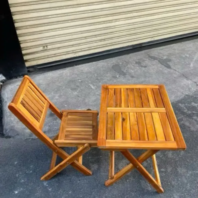 Bộ Bàn Ghế Tiếp Khách 4 Ghế Gấp Gọn Bàn Vuông - BGCF2
