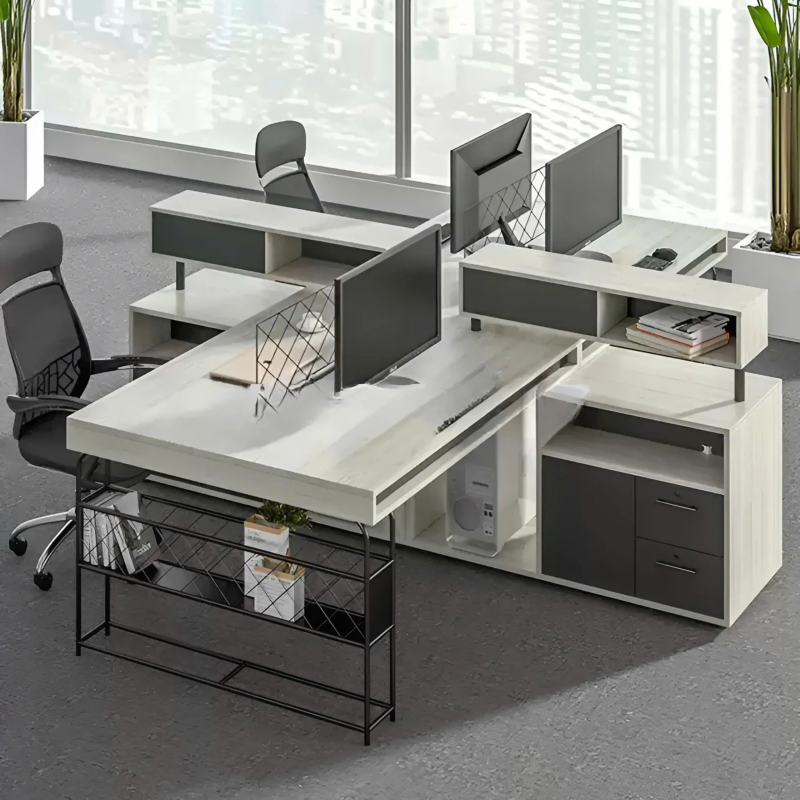 Cụm Bàn Làm Việc 4 Người Thiết Kế Đa Năng - BC64 