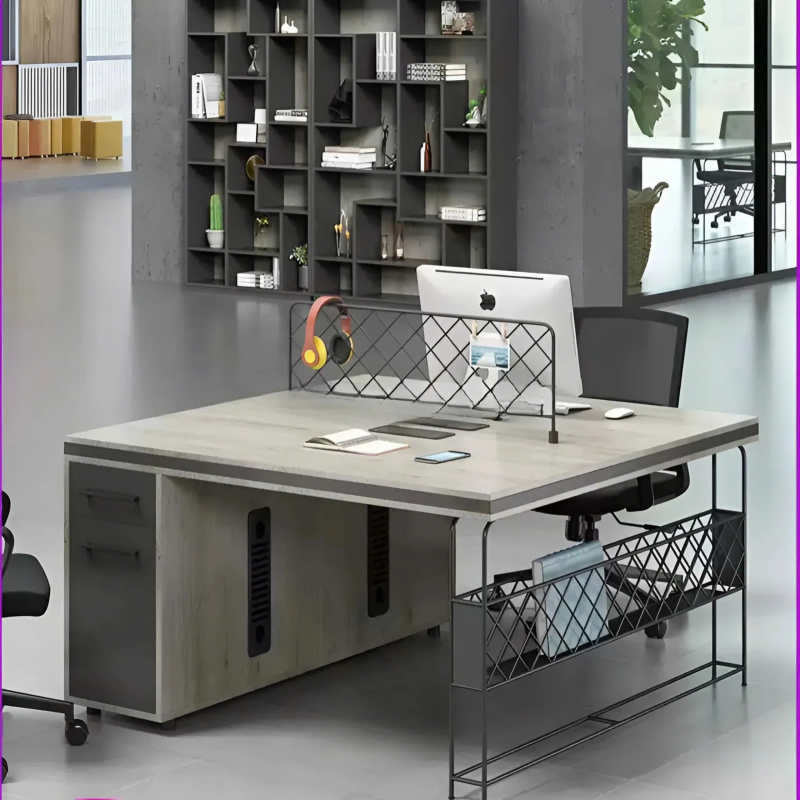 Cụm Bàn Làm Việc 2 Người Gỗ MDF Cao Cấp - BC63