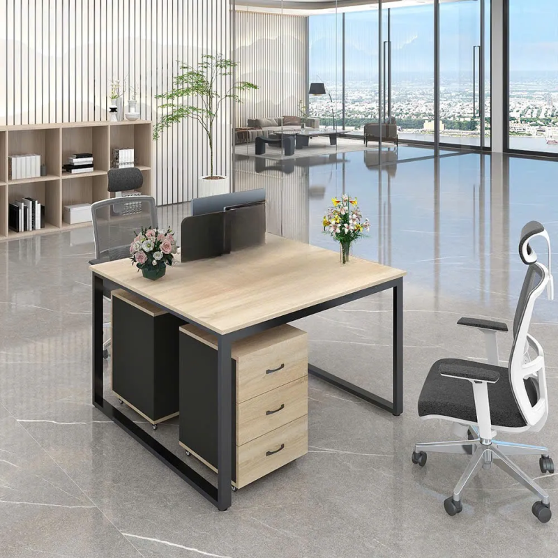 Cụm Bàn Làm Việc 2 Người Chân Sắt Vuông Chắc Chắn - BC107