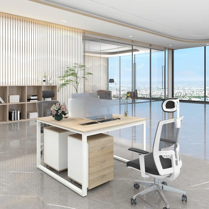 Cụm Bàn Làm Việc 2 Người Chân Sắt Vuông Chắc Chắn - BC107