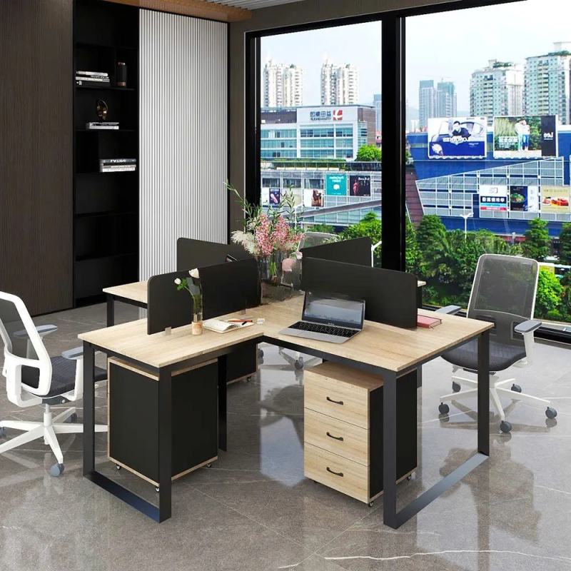 Cụm Bàn Làm Việc 4 Người Chữ Thập Độc Đáo - BC111