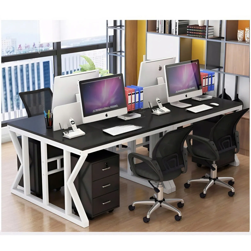 Cụm Bàn Làm Việc 4 Người Khung Sắt Chữ K Hiện Đại - BC113