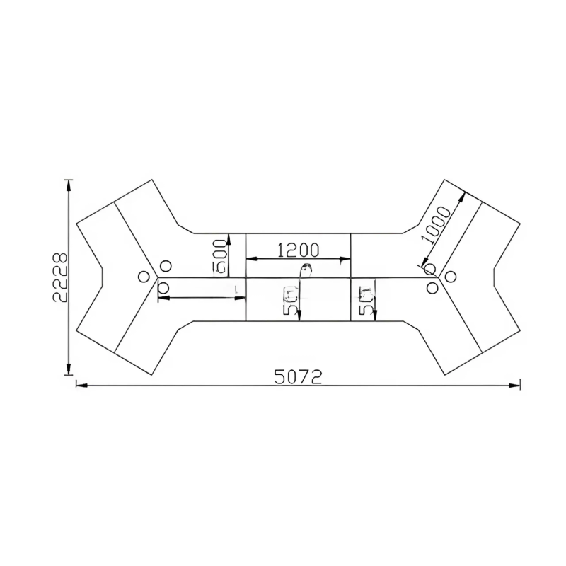 Cụm Bàn Làm Việc 8 Người Lượn Sóng Chân Côn - BC85