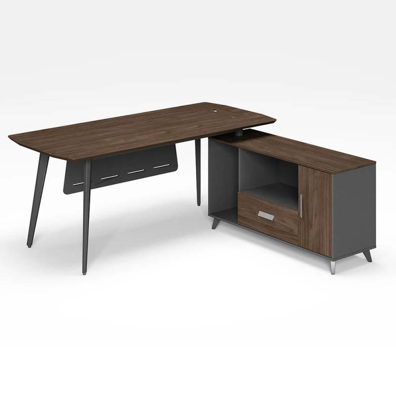 Bàn Giám Đốc Góc L Có Yếm Che Lửng Sang Trọng - BGĐ53