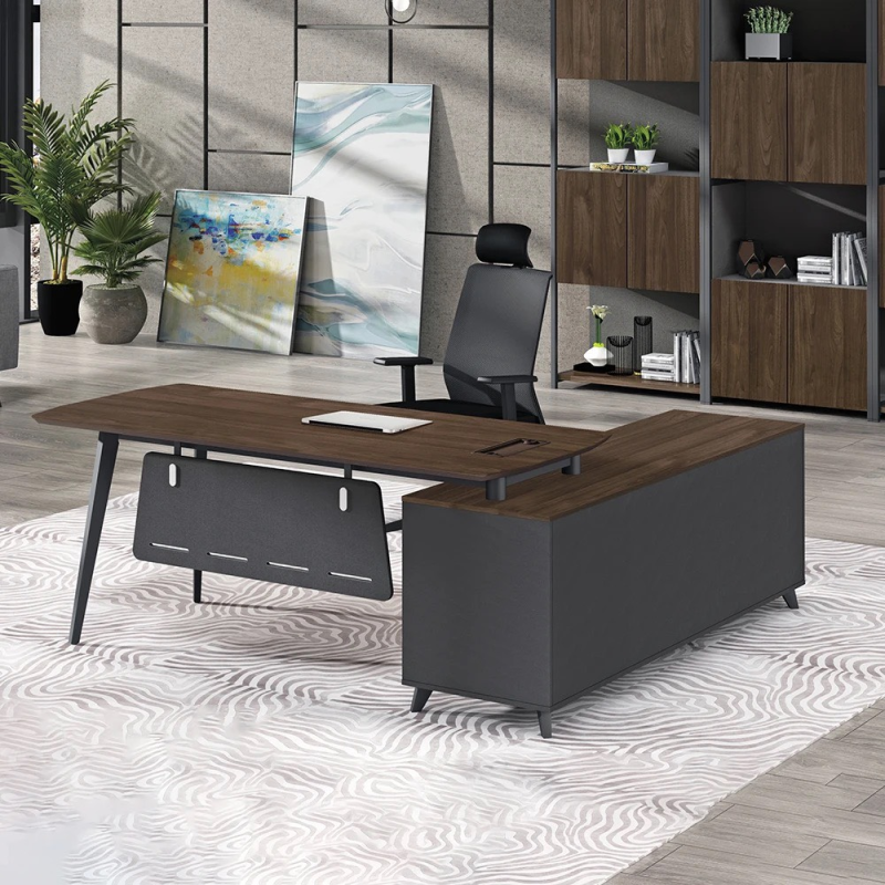 Bàn Giám Đốc Góc L Có Yếm Che Lửng Sang Trọng - BGĐ53