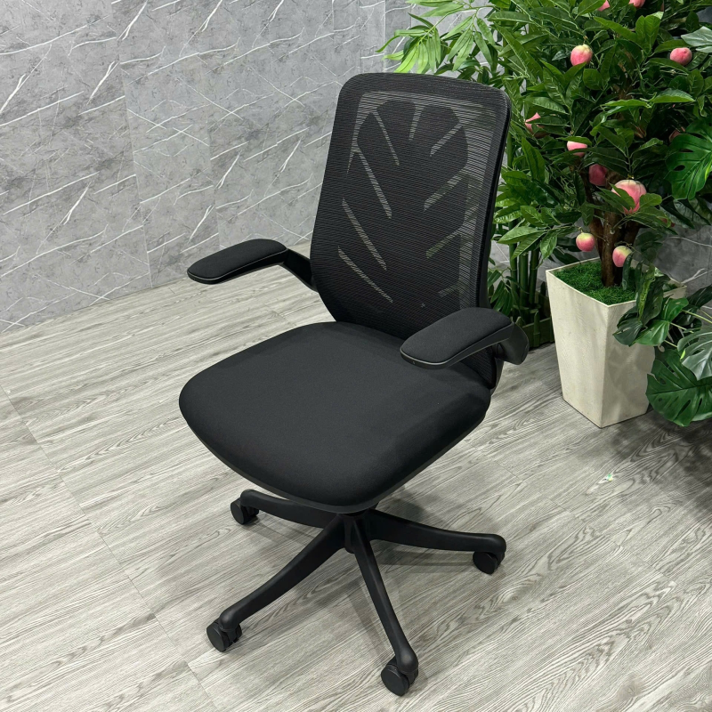 Ghế Xoay Văn Phòng Lưng Chiếc Lá tay Gập - GX74