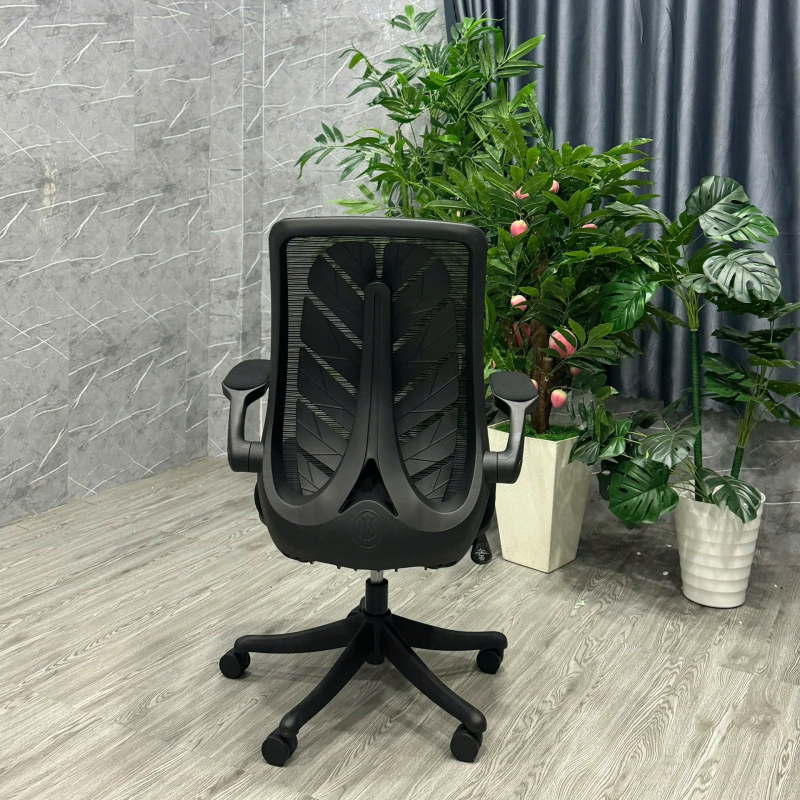 Ghế Xoay Văn Phòng Lưng Chiếc Lá tay Gập - GX74