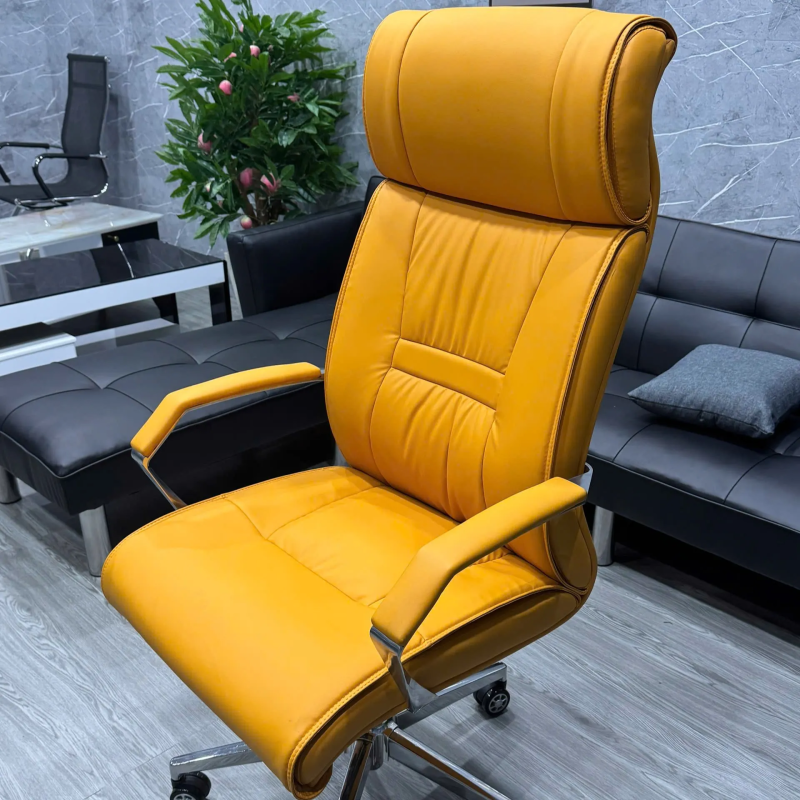 Ghế Giám Đốc Lưng Da Tay Ốp Hợp Kim - GGĐ21