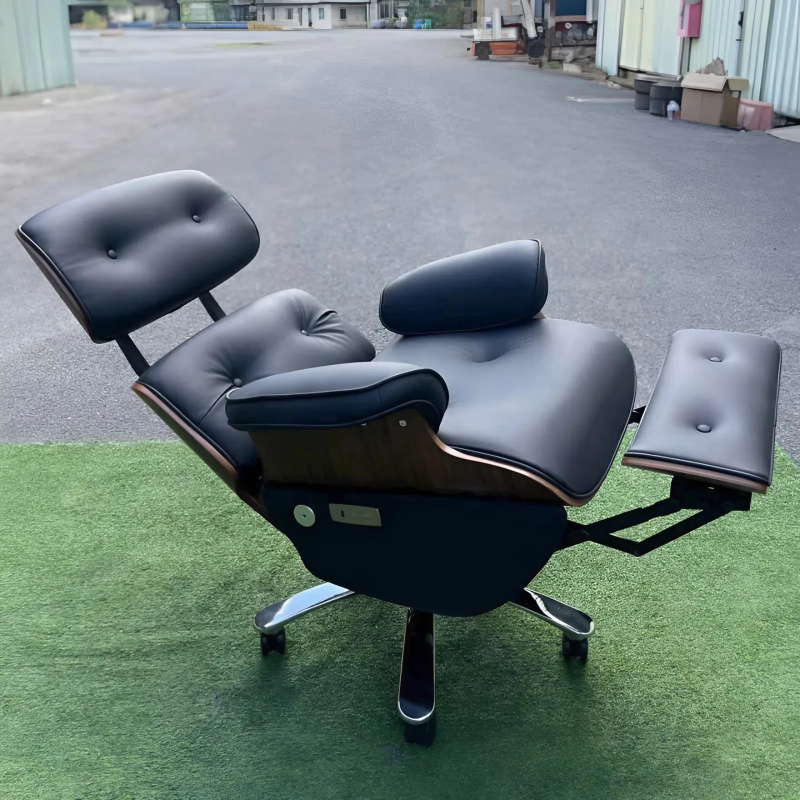 Ghế Giám Đốc Da Nâu Cao Cấp Tay Vịn Gỗ Ngả Lưng - GGĐ50