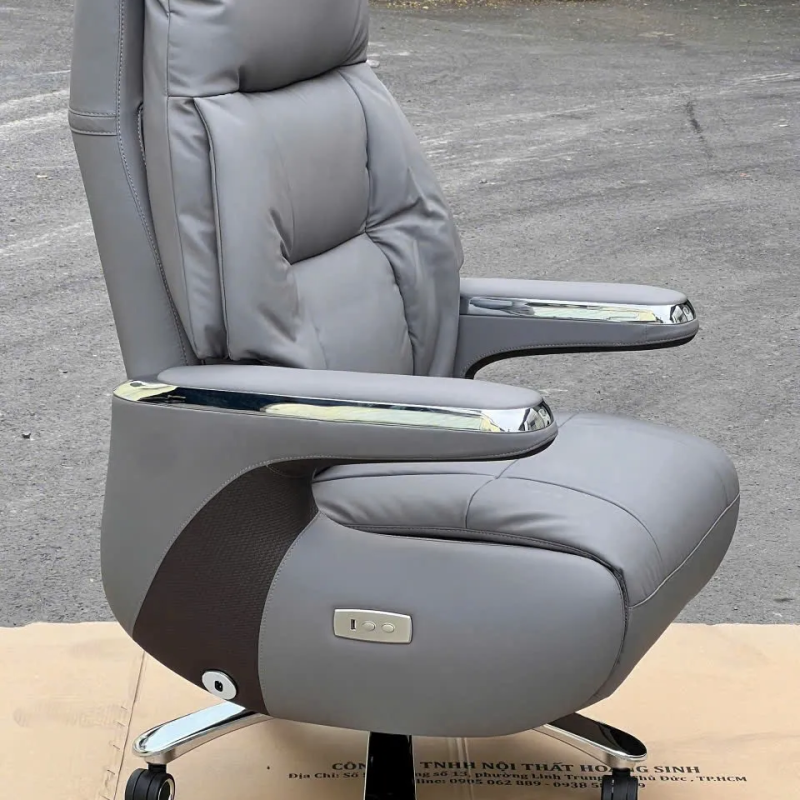 Ghế Giám Đốc Da Thật Ngả Lưng Tự Động Nhập Khẩu - GGĐ23