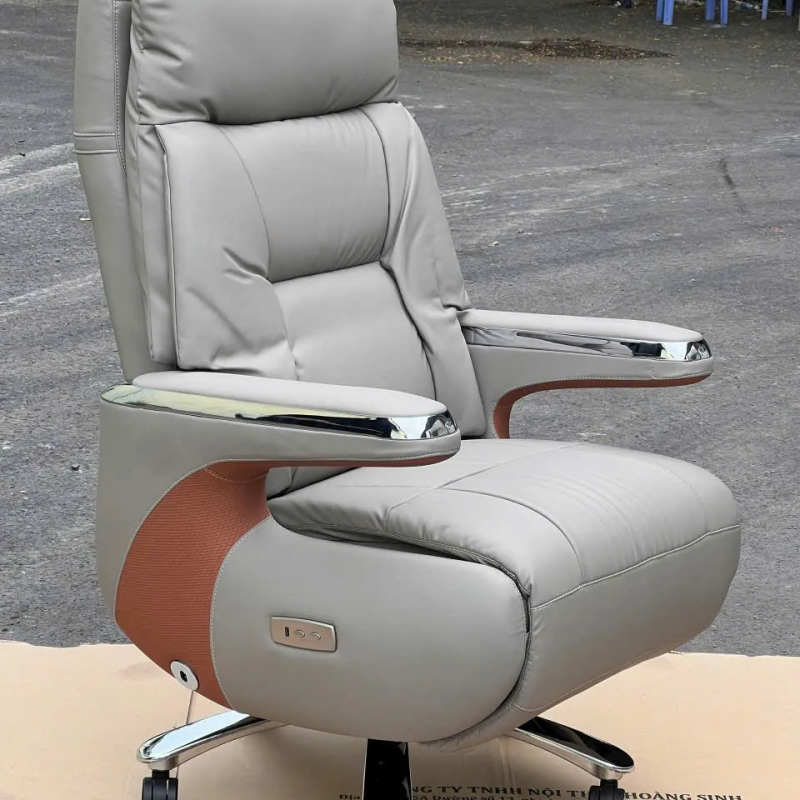 Ghế Giám Đốc Da Thật Ngả Lưng Tự Động Nhập Khẩu - GGĐ23