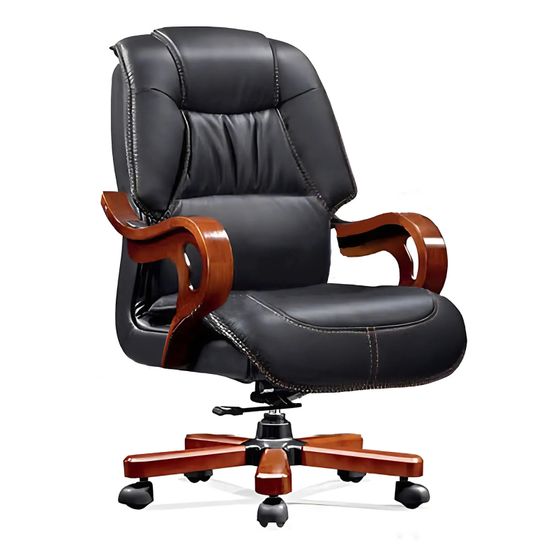 Ghế Giám Đốc Tay Gỗ Tựa Lưng Êm Ái Cao Cấp - GGĐ39